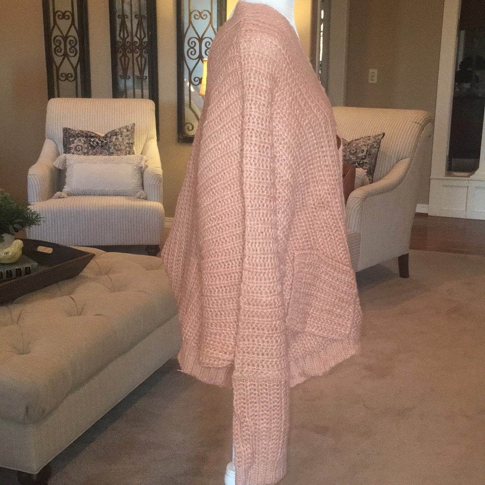 Chunky Knit Oversized Peach Sweater Cardigan β€οΈ - Picture 11 of 15